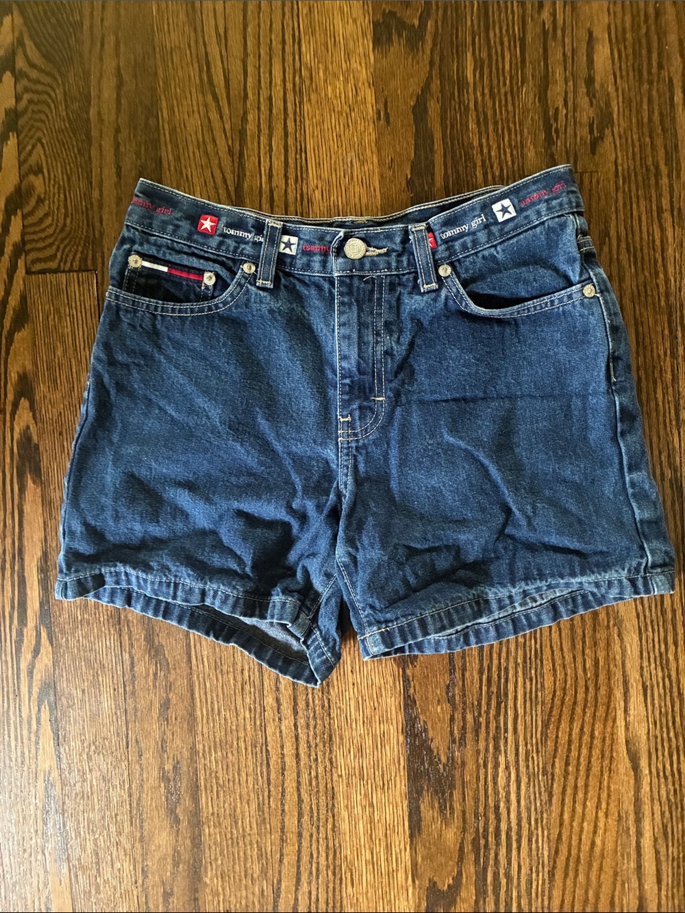 Tommy Jeans Vintage Women's Denim Shorts with Logo Trim